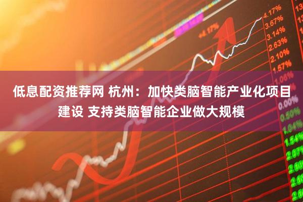 低息配资推荐网 杭州：加快类脑智能产业化项目建设 支持类脑智能企业做大规模